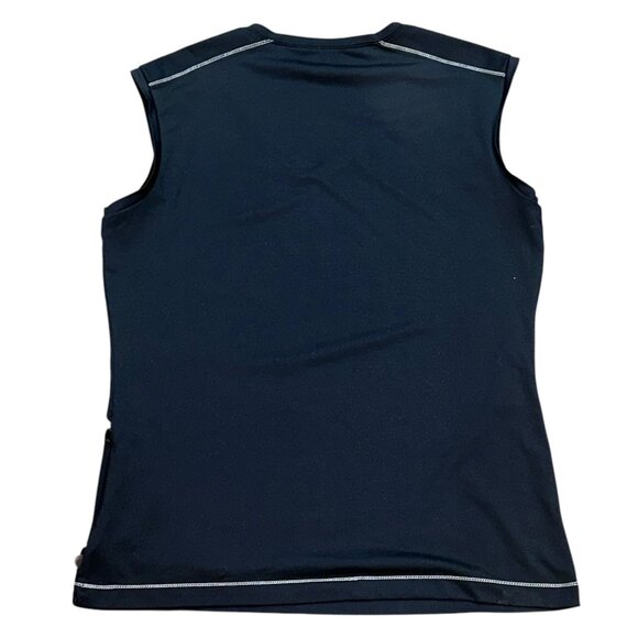 ALO‎ Yoga Sleeveless CoolFit Athletic Tank Top Black Workout Zipper Pocket XXL - Picture 4 of 6